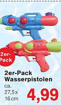 2er-Pack Wasserpistolen ca. 27,5 x 16 cm