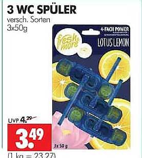 3 WC SPÜLER versch. Sorten 3x50g