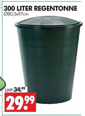 300 LITER REGENTONNE Ø80,5x97cm