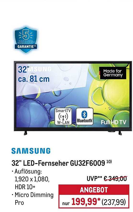 32" LED-Fernseher GU32F6009 10)