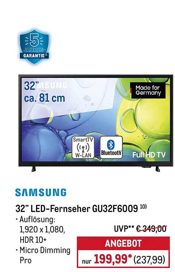 32" LED-Fernseher GU32F6009