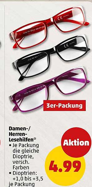 3er-Packung Damen-/Herren-Lesefenster*
