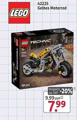 42225 Gelbes Motorrad