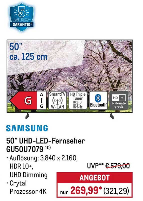 50” UHD-LED-Fernseher GU50U7079