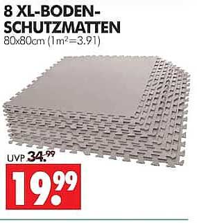 8 XL-BODEN-SCHUTZMATTEN 80x80cm (1m²=3,91)