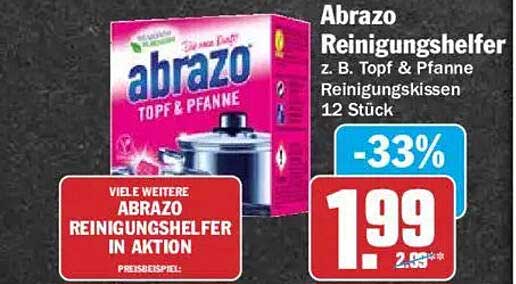 Abrazo Reinigungshelfer z. B. Topf & Pfanne Reinigungskissen 12 Stück