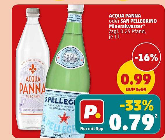 ACQUA PANNA oder SAN PELLEGRINO Mineralwasser*