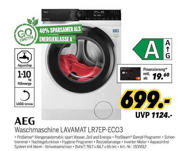 AEG Waschmaschine LAVAMAT LR7EP-EC03