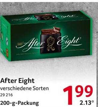 After Eight verschiedene Sorten 200-g-Packung