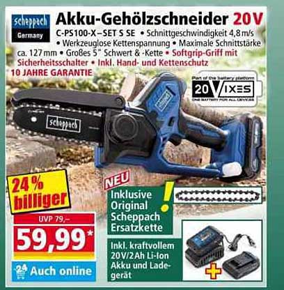 Akku-Gehölzschneider 20V