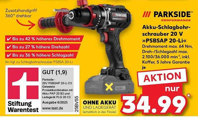 Akku-Schlagbohrschrauber 20 V »PSBSAP 20-Li«