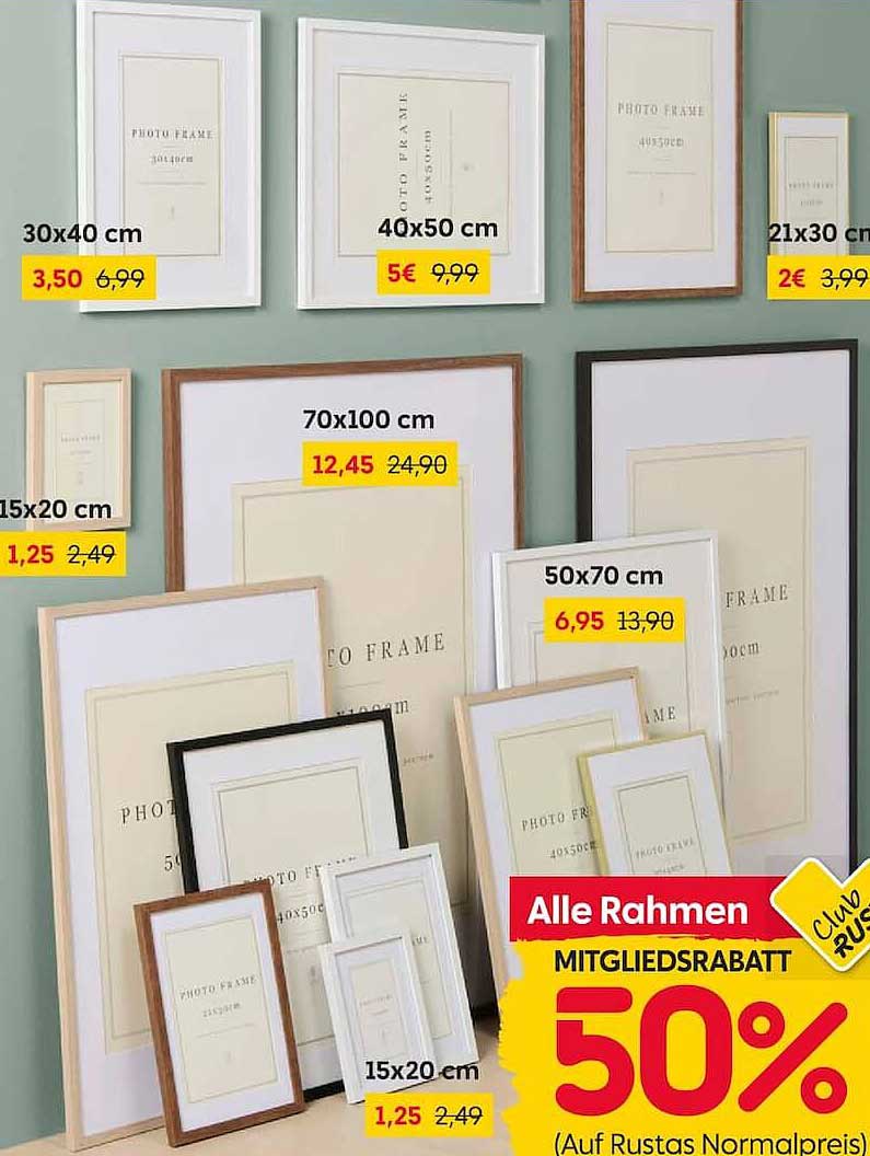 Alle Rahmen MITGLIEDSRABATT 50%