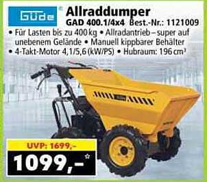 Allraddumper GAD 400.1/4x4 Best.-Nr.: 1121009
