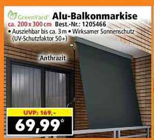 Allwettermarkise ca. 200 x 300 cm Antrahzit