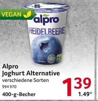 Alpro Joghurt Alternative verschiedene Sorten 400-g-Becher