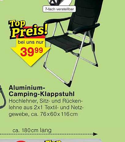 Aluminium-Camping-Klappstuhl