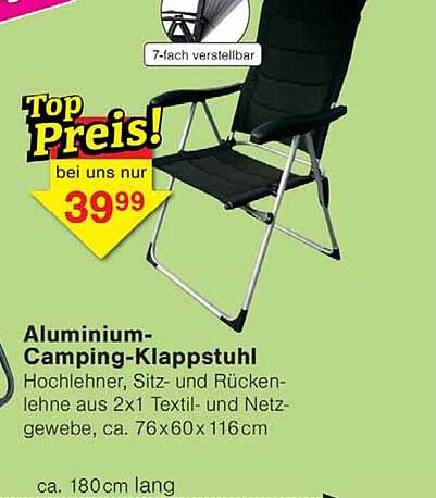 Aluminium-Camping-Klappstuhl
