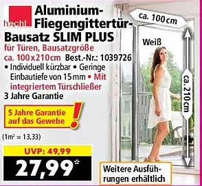 Aluminium-Fliegengittertür-Bausatz SLIM PLUS