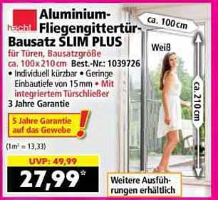 Aluminium-Fliegengittertür Bausatz SLIM PLUS