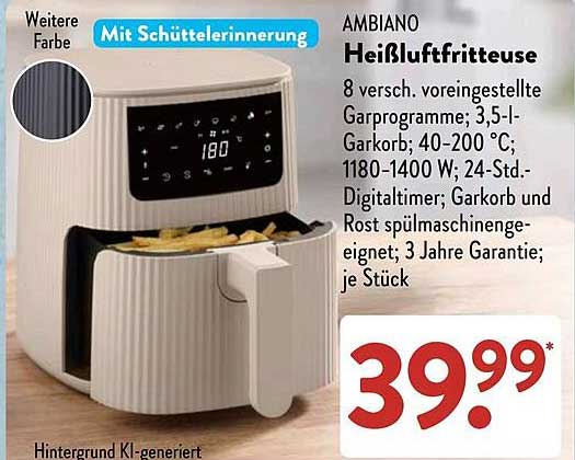AMBIANO Heißluftfritteuse