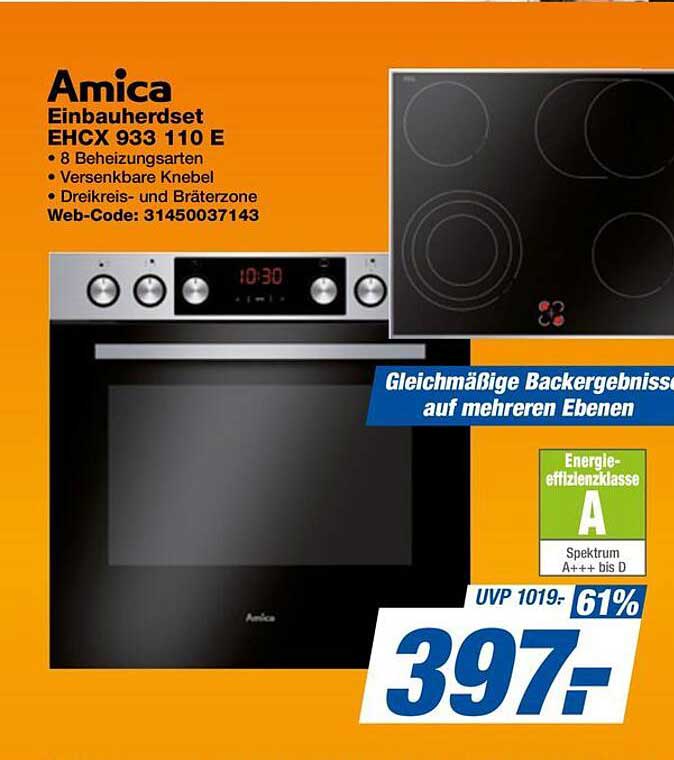 Amica Einbauherdset EHCX 933 110 E