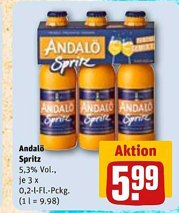 Andalö Spritz 5,3% Vol., je 3 x 0,2-l-Fl.-Pckg. (1 l = 9,98)