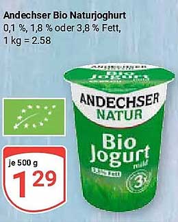 Andechser Bio Naturjoghurt