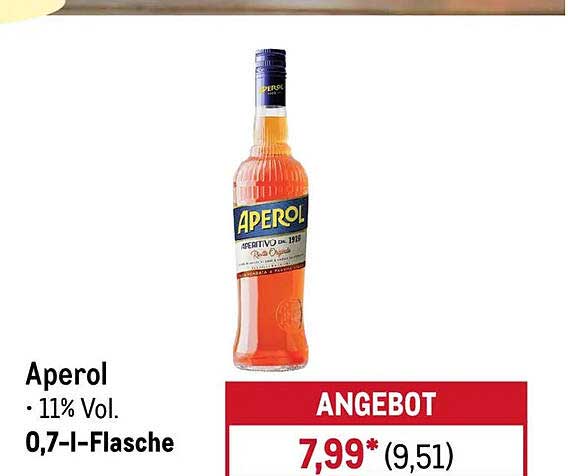 Aperol • 11% Vol. 0,7-l-Flasche