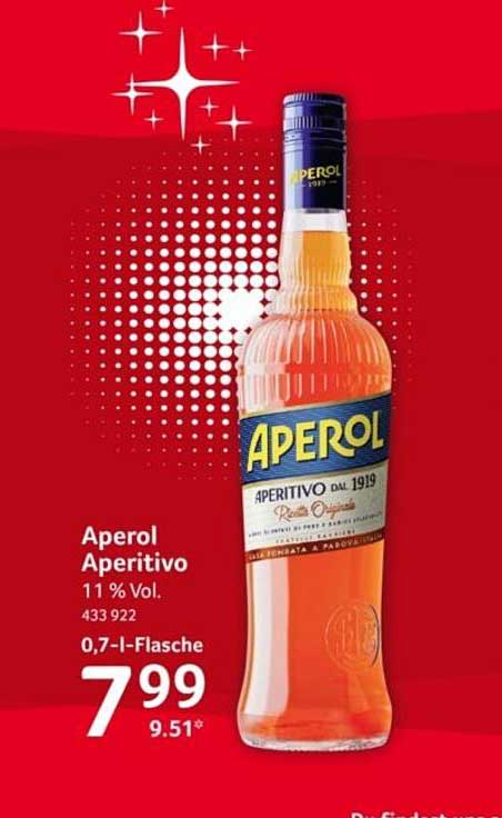 Aperol Aperitivo 11 % Vol. 433 922 0,7-l-Flasche
