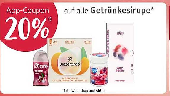 App-Coupon 20% auf alle Getränkesirupe*