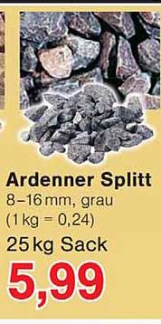 Ardenner Splitt 8-16 mm, grau (1kg = 0,24) 25 kg Sack