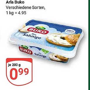 Arla Buko Verschiedene Sorten, 1 kg = 4.95