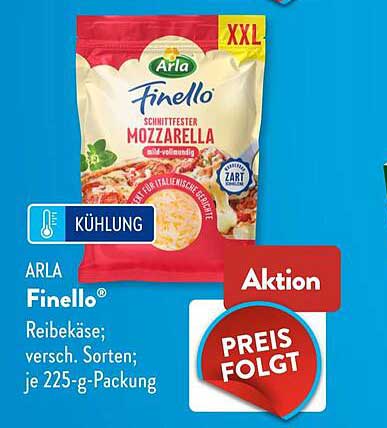 Arla Finello Reibekäse; versch. Sorten; je 225-g-Packung