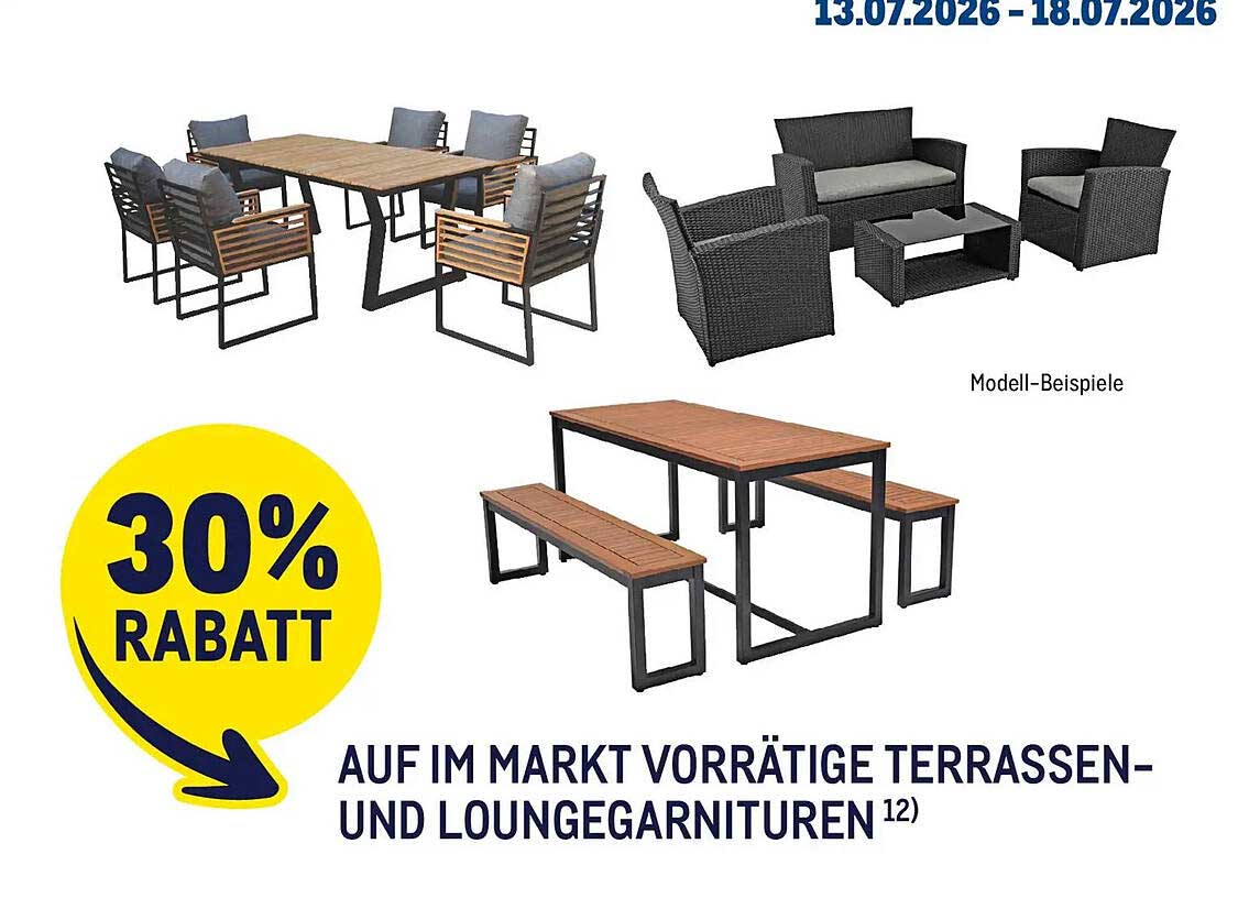 AUF IM MARKT VORRÄTIGE TERRASSEN- UND LOUNGEGARNITUREN 12)