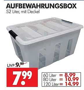 AUFBEWAHRUNGSBOX 52 Liter, mit Deckel