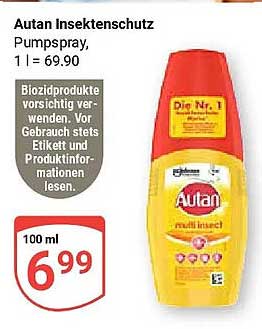 Autan Insektenschutz Pumpspray, 1 l = 69,90