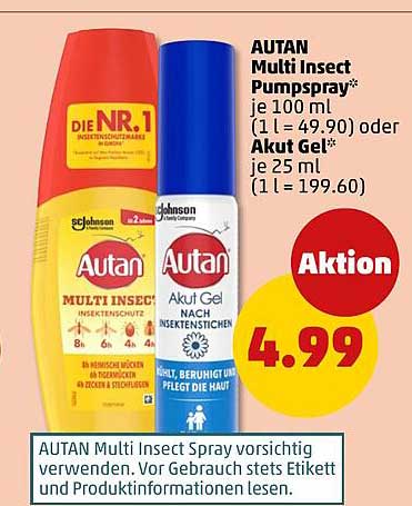 AUTAN Multi Insect Spray vorsichtig verwenden. Vor Gebrauch stets Etikett und Produktinformationen lesen.