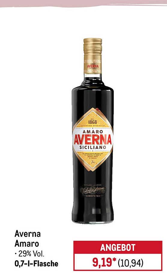 Averna Amaro • 29% Vol. • 0,7-l-Flasche