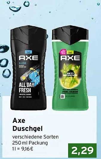 Axe Duschgel verschiedene Sorten 250 ml Packung 1 l = 9,16