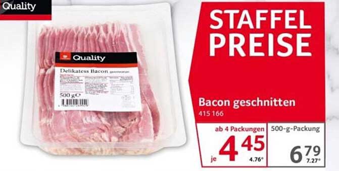 Bacon geschnitten