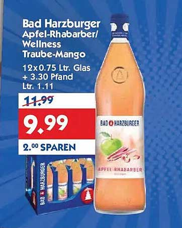 Bad Harzburger Apfel-Rhababer/ Wellness Traube-Mango