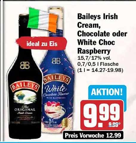 Baileys Irish Cream, Chocolate oder White Choc Raspberry