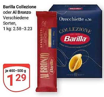 Barilla Collezione oder Al Bronzo Verschiedene Sorten, 1 kg
