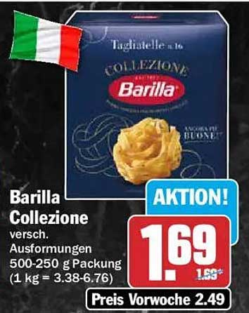 Barilla Collezione versch. Ausformungen 500-250 g Packung (1 kg = 3.38-6.76)