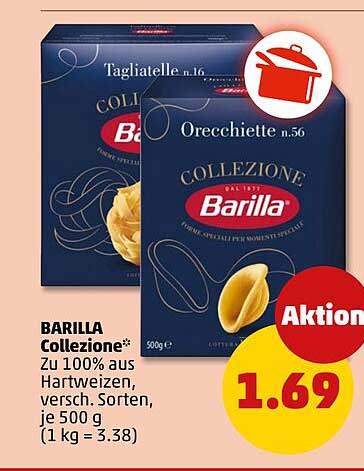 BARILLA Collezione* Zu 100% aus Hartweizen, versch. Sorten, je 500 g (1 kg = 3.38)
