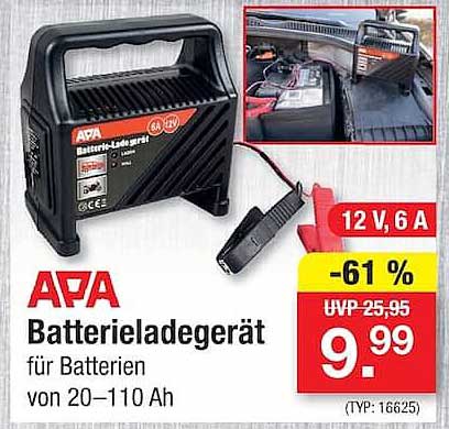 Batterieladegerät für Batterien von 20–110 Ah