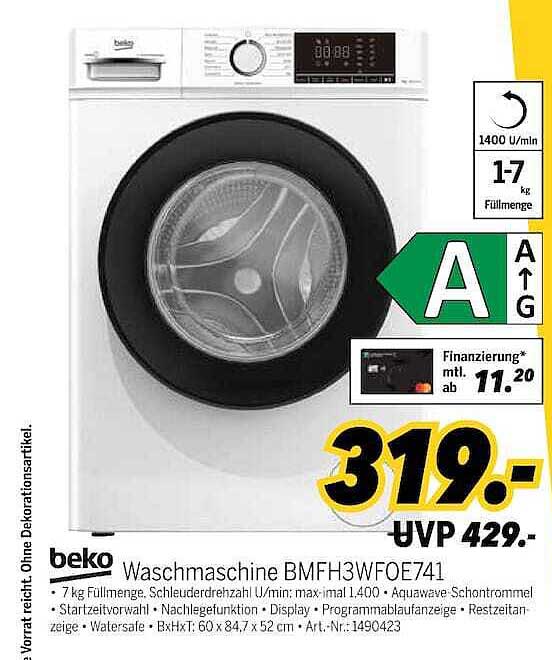 beko Waschmaschine BMFH3W0E7471