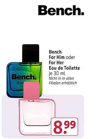 Bench For Him oder For Her Eau de Toilette je 30 ml