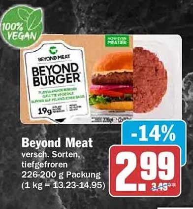 Beyond Meat versch. Sorten, tiefgefroren 226-200 g Packung (1 kg = 13.23-14.95)