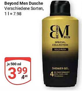 Beyond Men Dusche Verschiedene Sorten, 1 l = 7.98